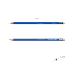 КАРАНДАШ Ч/Г ERICHKRAUSE CLASSIC 101, HB, ПЛАСТ, ШЕСТИГРАН. С ЛАСТИКОМ /12/144/2880/