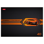 АЛЬБОМ Д/РИС. 40 Л. А4, ХАТБЕР. AUTOCARBON, ВЫБ. ЛАК, НА СКОБЕ /7/35/ РФ