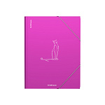 Папка на резинках пластиковая ErichKrause Neon Animals, A4, розовый, ассорти (в пакете по 4 шт.)