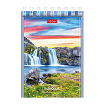 БЛОКНОТ 40 Л, А7, КЛ, ХАТБЕР. ВЕЛИКОЛЕПНЫЕ ПЕЙЗАЖИ, МЕЛ. ОБЛ. НА ГРЕБНЕ /120/