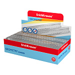 ЛИНЕЙКА 20 СМ, ERICH KRAUSE® CLEAR, С ДЕРЖАТЕЛЕМ, ПРОЗРАЧНЫЙ /20/120/ РФ