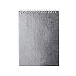 БЛОКНОТ 80 Л, А5, КЛ, ХАТБЕР. METALLIC, СЕРЕБРО, МНОГОЦВ. СРЕЗ, НА ГРЕБНЕ /56/