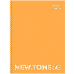 ТЕТРАДЬ 80 Л, А4, КЛ, ХАТБЕР PREMIUM. NEWTONE NEON ОРАНЖ, МЕЛ. ГЛЯНЦ. ЛАМ. ПЕРФ. НА ГРЕБНЕ /2/20/