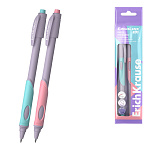 Набор из 2 шариковых ручек ErichKrause ErgoLine® Kids Stick&Grip Pastel 0.5, Super Glide Technology, цвет чернил синий (в пакете)