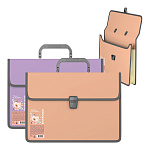 Портфель пластиковый ErichKrause Matt Pastel Bloom, с текстильной вставкой, A4, ассорти (в пакете по 1 шт.)