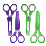 НОЖНИЦЫ 13 СМ. ERICHKRAUSE JUNIOR PROTECT, АССОРТИ, ПЛАСТ. ЧЕХОЛ /12/240/