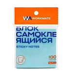 БЛОК Д/ЗАПИСИ 76*76 ММ, 100Л, WORKMATE, ПАСТЕЛЬНО-ГОЛУБОЙ /12/384/