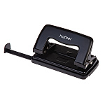 ДЫРОКОЛ ДО 12 Л. ХАТБЕР RECORD, МЕТАЛЛ. С  ЛИНЕЙКОЙ, ЧЕРНЫЙ /12/