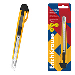 НОЖ КАНЦЕЛЯРСКИЙ 0.9 СМ. ERICHKRAUSE UNIVERSAL, ЖЕЛТЫЙ, БЛИСТЕР /24/288/