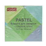 БЛОК Д/ЗАПИСИ 75*75 ММ, 100Л, ХАТБЕР PASTEL, ЗЕЛЕНЫЙ /12/