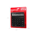 КАЛЬКУЛЯТОР 12 РАЗР. ERICHKRAUSE DC-2860-12T CLASSIC, НАСТОЛЬНЫЙ, ЧЕРНЫЙ, БЛИСТЕР /20/40/