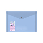 КОНВЕРТ ПЛАСТ. НА КНОПКЕ, А4, ЕRICHКRAUSE MATT PASTEL BLOOM, 0,55 ММ, 4 ОТД.  ПРОЗР. АССОРТИ /4/68/