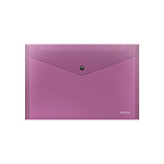 КОНВЕРТ ПЛАСТ. НА КНОПКЕ, A4, ERICHKRAUSE GLOSSY VIVID, 0.18 ММ, ПОЛУПРОЗР. АССОРТИ /12/240/