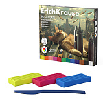 ПЛАСТИЛИН 12 ЦВ. ERICHKRAUSE BIG CITY CATS, 180 Г, СО СТЕКОМ, АССОРТИ, К/К /24/
