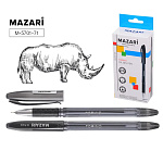 РУЧКА ШАР. MAZARI TORINO, 0,7 ММ, КОРПУС ПРОЗР. ЦВЕТ. ГРИП, ЧЕРНИЛА МАСЛ. ЧЕРНЫЙ /24/1200/