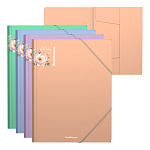 ПАПКА НА РЕЗИНКАХ ПЛАСТ, A4, ERICHKRAUSE MATT PASTEL BLOOM, 0,6 ММ, АССОРТИ /4/96/ РФ