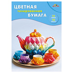 БУМАГА ЦВЕТНАЯ А4, 12 Л, 12 ЦВ. ЧАЕПИТИЕ, ТОНИР. В ПАПКЕ /84/