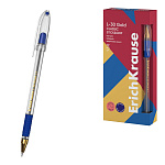 Ручка шариковая ErichKrause L-30 Gold Stick&Grip Classic 0.7, Super Glide Technology, цвет чернил синий (в коробке по 12 шт.)