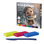 ПЛАСТИЛИН 12 ЦВ. ERICHKRAUSE MAGIC PET, 180 Г, СО СТЕКОМ, АССОРТИ, К/К /24/