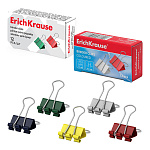 ЗАЖИМ Д/БУМАГ 15 ММ/12 ШТ ERICHKRAUSE, АССОРТИ /12/360/