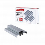 СКОБЫ №26/6 BRAUBERG, 1000 ШТ, ДО 30 Л, К/К /10/