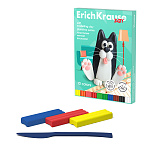 ПЛАСТИЛИН 10 ЦВ, ERICHKRAUSE BABY, 130 Г, ВОСКОВОЙ, МЯГКИЙ, СО СТЕКОМ, АССОРТИ, К/К /10/60/