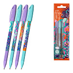 Набор из 4 ручек шариковых ErichKrause U-109 Stick&Grip Tropical 1.0, Ultra Glide Technology, цвет чернил синий (в пакете)