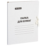 ПАПКА ДЛЯ БУМАГ НА ЗАВЯЗКАХ, А4, 380 Г/М, OFFICE SPACE, ДО 400 Л, НЕМЕЛ. /100/