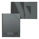 ПАПКА НА РЕЗИНКАХ ПЛАСТ, A4, ERICHKRAUSE MEGAPOLIS, 0.6 ММ, СЕРЫЙ /4/96/ РФ