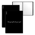 Папка файловая пластиковая на спирали ErichKrause Classic Words, с 20 прозрачными карманами, A4, черный, ассорти (в пакете по 4 шт.)