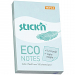 БЛОК Д/ЗАПИСИ 51*76 ММ, 100Л. HOPAX STICK*N ECO, ПАСТЕЛЬ ГОЛУБОЙ /12/144/412392