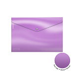 КОНВЕРТ ПЛАСТ. НА КНОПКЕ, A4, ERICHKRAUSE GLOSSY CANDY, 0.18 ММ, ПОЛУПРОЗР. АССОРТИ /12/240/ РФ