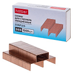 СКОБЫ №24/6 ХАТБЕР, МЕДНЫЕ, 1000 ШТ, КАРТ. БОКС /10/