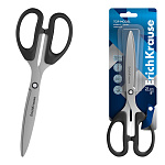 НОЖНИЦЫ 21 СМ. ERICHKRAUSE TOP MODEL, ЧЕРНЫЕ РУЧКИ, БЛИСТЕР /12/240/