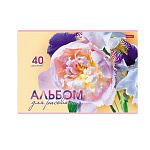 АЛЬБОМ Д/РИС. 40 Л. А4, ХАТБЕР. ГРАЦИЯ ЦВЕТОВ, НА СКОБЕ /5/35/ РФ