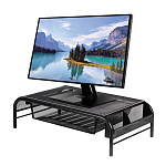 ПОДСТАВКА ДЛЯ НОУТБУКА, МОНИТОРА, ПРИНТЕРА BRAUBERG GERMANIUM, МЕТАЛЛ. ЧЕРНЫЙ /2/