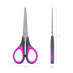 НОЖНИЦЫ 17 СМ. ERICHKRAUSE STANDART+, РЕЗИНОВЫЕ ВСТАВКИ, АССОРТИ, Е/П /12/240/