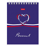 БЛОКНОТ 60 Л, А6, КЛ, РОССИЯ, МЕЛ. ОБЛ. УФ-ЛАК, НА ГРЕБНЕ /6/72/ РФ