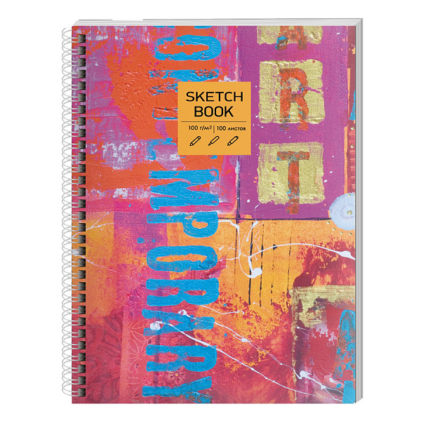 АЛЬБОМ Д/ РИС. /СКЕТЧБУК/, 100 Л, А5, ART BOOK, ТВ. ОБЛ. МАТ. ЛАМ. Е/С /20/