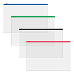 КОНВЕРТ ПЛАСТ. НА МОЛНИИ, ERICHKRAUSE ТЕКСТУРА АПЕЛЬСИН ПРОЗР. ЗИП, B5, 0,12 ММ /12/180/РФ