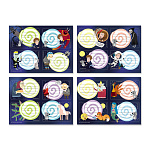 Наклейки на тетрадь ErichKrause Приключения Пети и Волка, 4 листа, в пакете с европодвесом