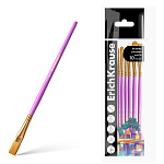 КИСТИ НАБОР ИЗ 10 ШТ. ERICH KRAUSE ART SPIRIT, Д/РИС. И ДЕКОРИРОВАНИЯ, СИНТЕТИКА, РОЗОВЫЙ /12/144/