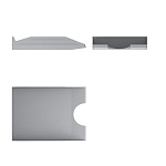 ЛОТОК ГОРИЗ. 2-ОЙ ERICHKRAUSE OFFICE, СЕРЫЙ, МОНОЛИТ /1/10/ РФ