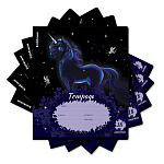 ТЕТРАДЬ 18 Л, ЛИН. ERICHKRAUSE BLACK UNICORN, ВЫБ. УФ-ЛАК, MIX-PACK /10/200/ 