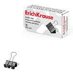 ЗАЖИМ Д/БУМАГ 15 ММ/12 ШТ ERICHKRAUSE, ЧЕРНЫЙ /12/360/