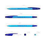 РУЧКА ШАР. ERICHKRAUSE R-301 NEON STICK, 0,7 ММ, НАБОР 04ШТ, СИНИЙ, ПАКЕТ /24/288/