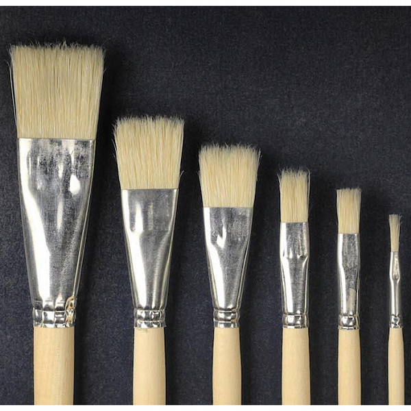 КИСТЬ ИЗ ЩЕТИНЫ №16, ПЛОСКАЯ /