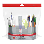 Набор школьный пластиковый ErichKrause® Victoria, Ice Metallic, серебряный