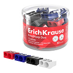 ТОЧИЛКА ПЛАСТ. ERICHKRAUSE EASYSHARP DUO, CLASSIC, АССОРТИ, ТУБУС /30/540/