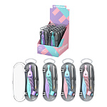 циркуль erichkrause pastel, пласт. 122 мм, с карандашом, ассорти, пенал, дисплей /12/144/